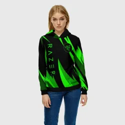 Женская толстовка 3D Razer green - фото 2