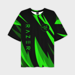 Мужская футболка oversize 3D Razer green