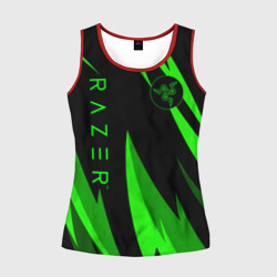 Женская майка 3D Razer green