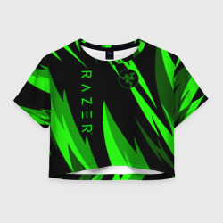 Женская футболка Crop-top 3D Razer green