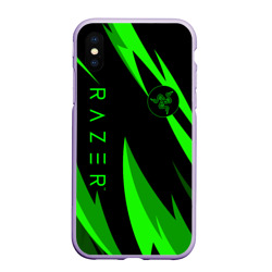 Чехол для iPhone XS Max матовый Razer green