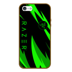 Чехол для iPhone 5/5S матовый Razer green