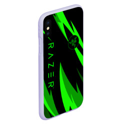 Чехол для iPhone XS Max матовый Razer green - фото 2