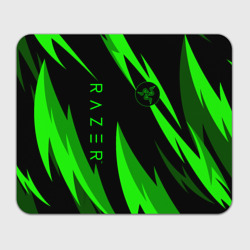 Прямоугольный коврик для мышки Razer green