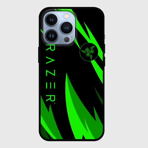 Чехол для iPhone 13 Pro Razer green, цвет черный