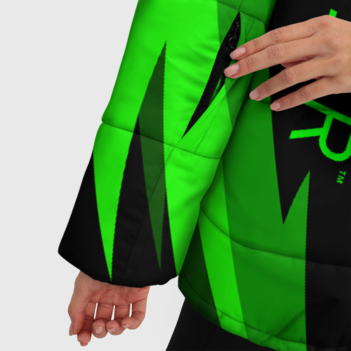 Женская зимняя куртка Oversize Razer green, цвет черный - фото 6