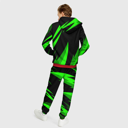 Мужской костюм 3D Razer green, цвет красный - фото 4