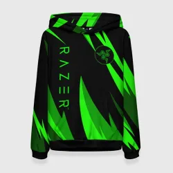 Женская толстовка 3D Razer green