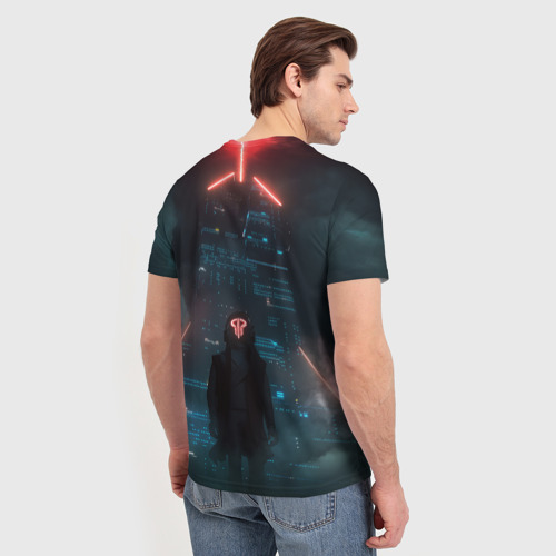 Мужская футболка 3D Smash Into Pieces Big Bang Neon man, цвет 3D печать - фото 4