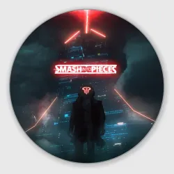 Круглый коврик для мышки Smash Into Pieces Big Bang Neon man