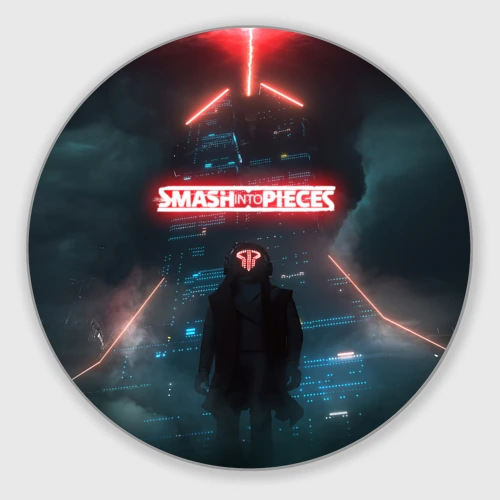 Круглый коврик для мышки Smash Into Pieces Big Bang Neon man