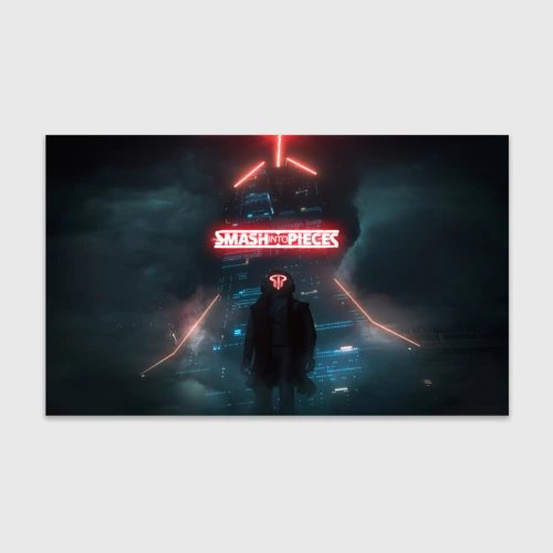 Бумага для упаковки 3D Smash Into Pieces Big Bang Neon man
