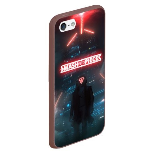 Чехол для iPhone 5/5S матовый Smash Into Pieces Big Bang Neon man, цвет коричневый - фото 3