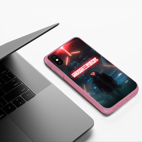 Чехол для iPhone XS Max матовый с принтом Smash Into Pieces Big Bang Neon man, фото #5