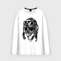 Мужской лонгслив oversize хлопок Skull Ridеr