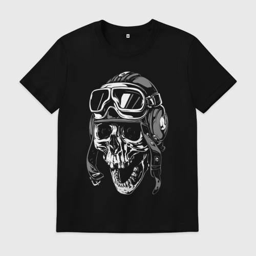 Мужская футболка хлопок с принтом Skull Ridеr, вид спереди #2
