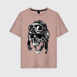 Женская футболка хлопок Oversize Skull Ridеr