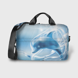 Сумка для ноутбука 3D Дельфин в лазурном океане