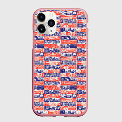 Чехол для iPhone 11 Pro Max матовый СССР хроника паттерн