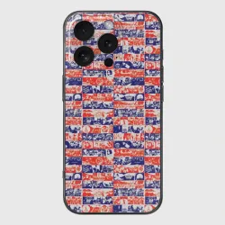 Чехол для iPhone 16 Pro силиконовый с защитой камеры СССР хроника паттерн
