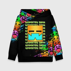 Детская толстовка 3D Geometry Dash classic levels