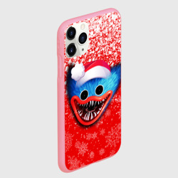 Чехол для iPhone 11 Pro Max матовый Poppy Playtime Хаги Ваги новогодний, снежинки - фото 2