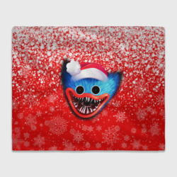 Плед 3D Poppy Playtime Хаги Ваги новогодний, снежинки