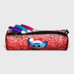 Пенал школьный 3D Poppy Playtime Хаги Ваги новогодний, снежинки - фото 2