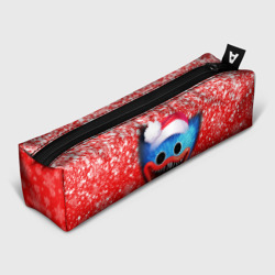 Пенал школьный 3D Poppy Playtime Хаги Ваги новогодний, снежинки