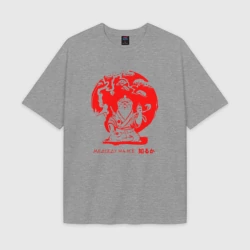 Женская футболка Oversize хлопок texturе Медоеду на все ***