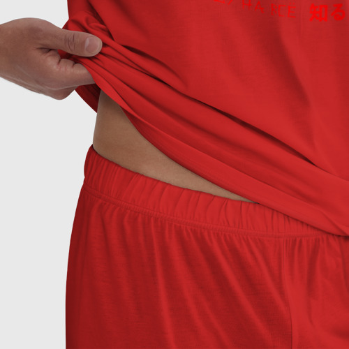 Мужская пижама хлопок Медоеду на все ***, цвет красный - фото 6