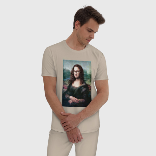 Мужская пижама хлопок Мона Лиза new, цвет миндальный - фото 3