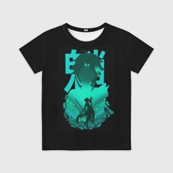 Детская футболка 3D Геншин Импакт Сяо арт