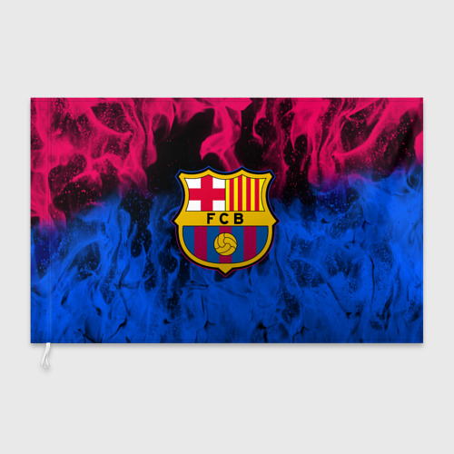 Флаг 3D Barcelona neon fire sport logo - фото 3