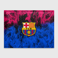 Обложка для студенческого билета Barcelona neon fire sport logo