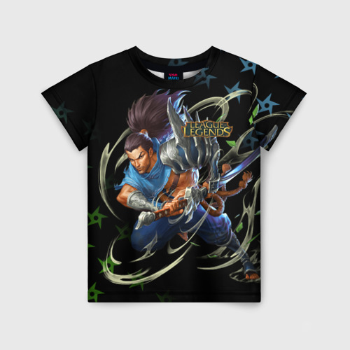 Детская футболка 3D Yasuo league of Legends hero, цвет 3D печать