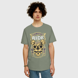 Мужская футболка хлопок Oversize Wind ride - фото 2