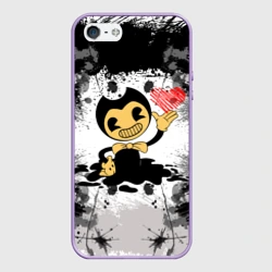 Чехол для iPhone 5/5S матовый Bendy love Бенди с сердцем