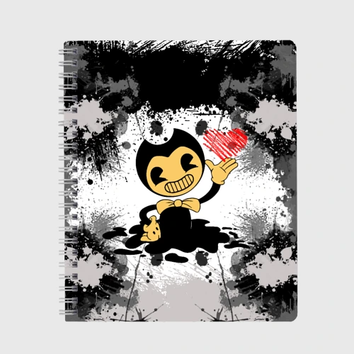 Тетрадь Bendy love Бенди с сердцем