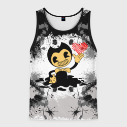 Мужская майка 3D Bendy love Бенди с сердцем