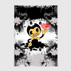 Постер Bendy love Бенди с сердцем