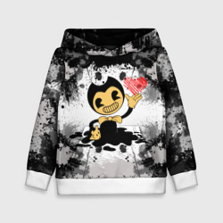Детская толстовка 3D Bendy love Бенди с сердцем