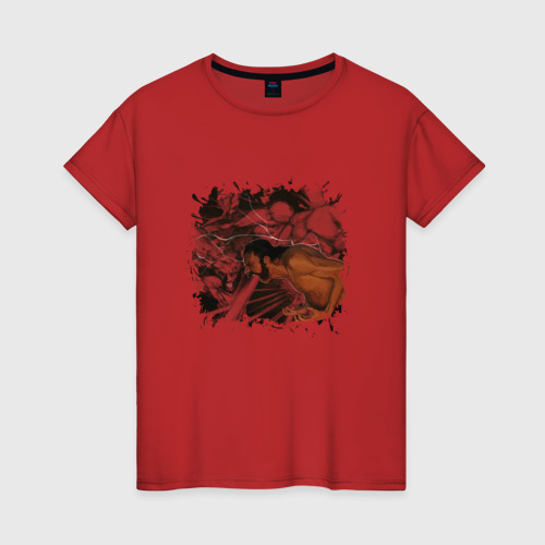 Женская футболка хлопок Боль Дюбуа Disco Elysium, цвет красный