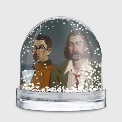 Игрушка Снежный шар Дюбуа и Куцураги маслом - фото 2