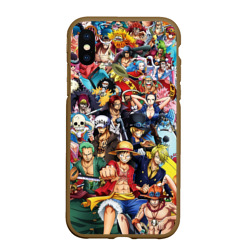 Чехол для iPhone XS Max матовый Все Герои аниме Ван Пис all Heroes One piece