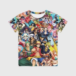 Детская футболка 3D Все Герои аниме Ван Пис all Heroes One piece