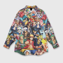 Мужская рубашка oversize 3D Все Герои аниме Ван Пис all Heroes One piece