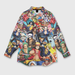 Женская рубашка oversize 3D Все Герои аниме Ван Пис all Heroes One piece