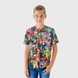 Детская футболка 3D Все Герои аниме Ван Пис all Heroes One piece - фото 2