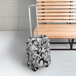 Чехол для чемодана 3D Манки д Луффи чёрно белый - фото 2